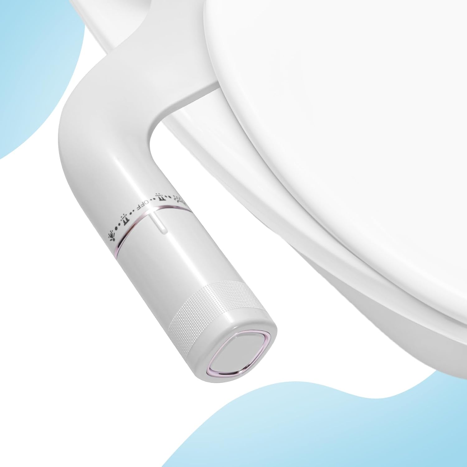 TEMU 70cm British Right-hand Type Toilet Head Accessory, Easy Diy Installation, For Personal Hygiene.