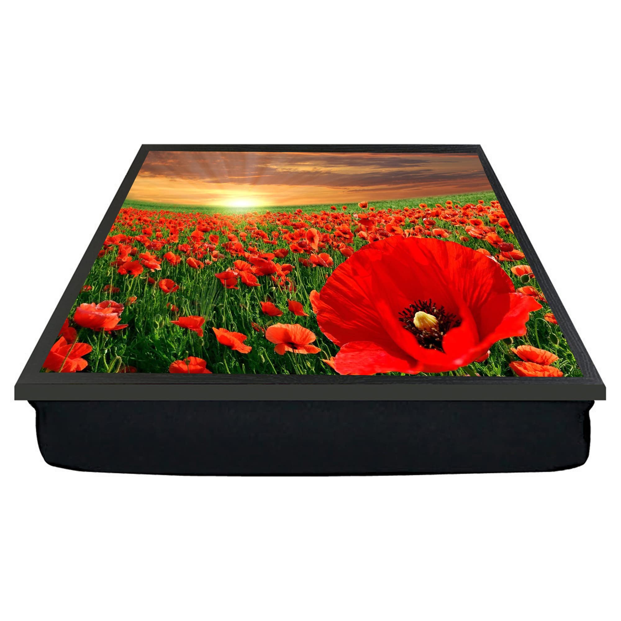 Sunset Poppies Soft Cushion Lap Tray Gift: retailer-supplied image