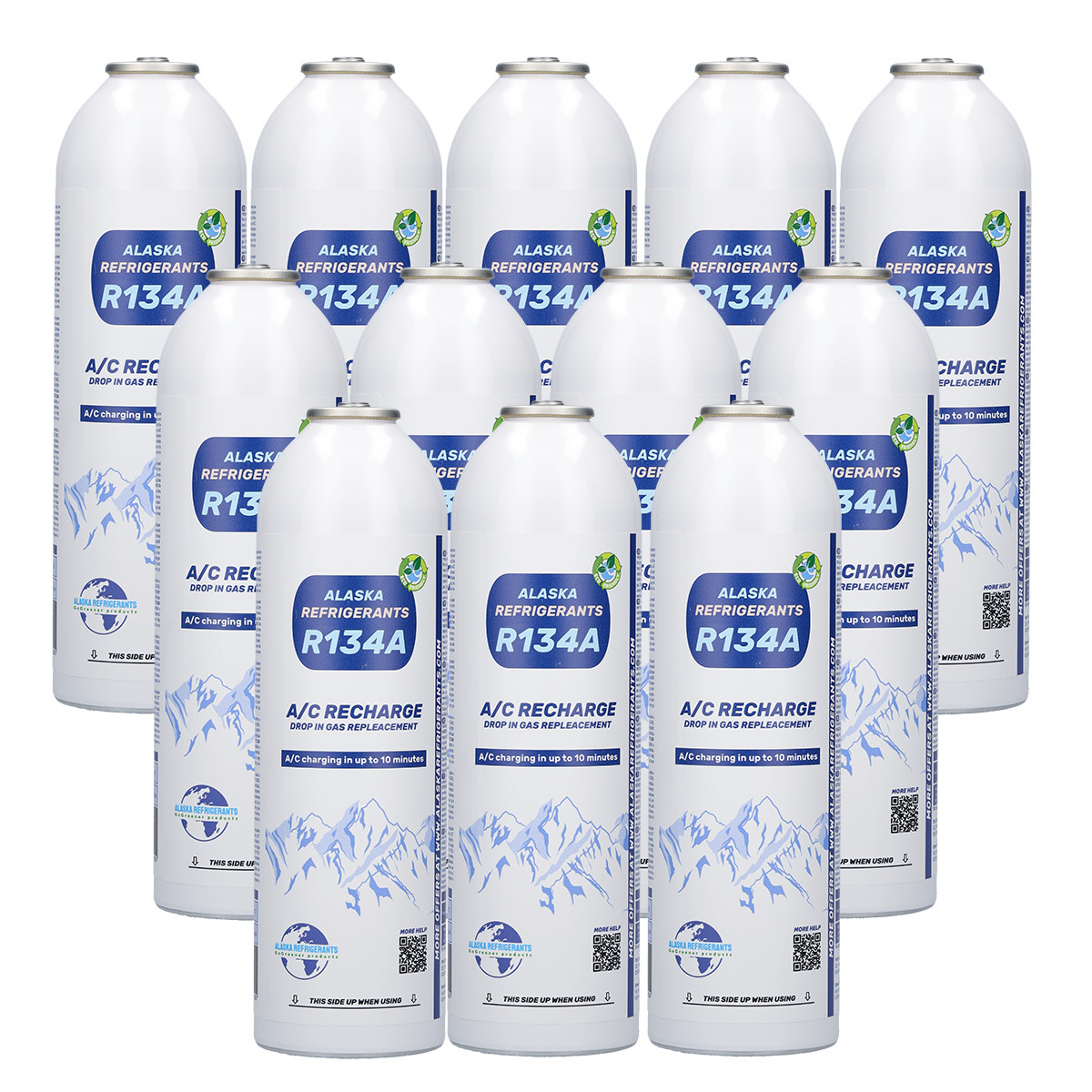 12 X Alaska Refrigerants R134a Replacement Refrigerant For Vehicles: 12 Pack For Service