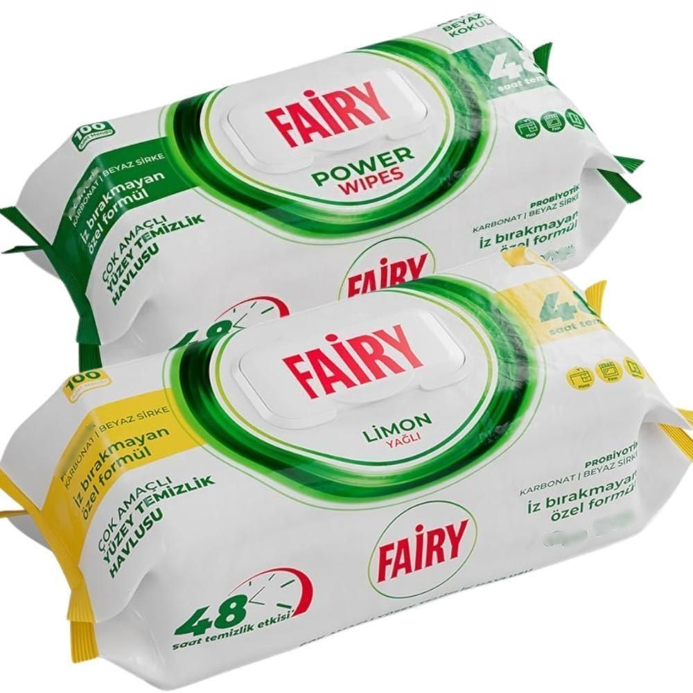 TEMU Fairy /white Soap Scented Surface Cleaning Wipes - In Pack Of 2 X 100 Wipes (200 Wipes), Disposable Household Cleaning Wipes For Kitchen &