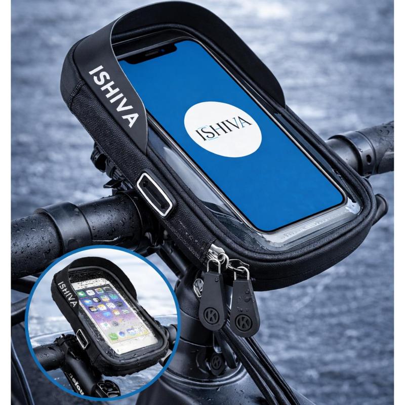 Image of Ufuzon Waterproof Bicycle/scooter/motorcycle Phone Holder Bag, 360 Rotation, Rain Cover, Touchscreen, Fits Phones " (iphone & )