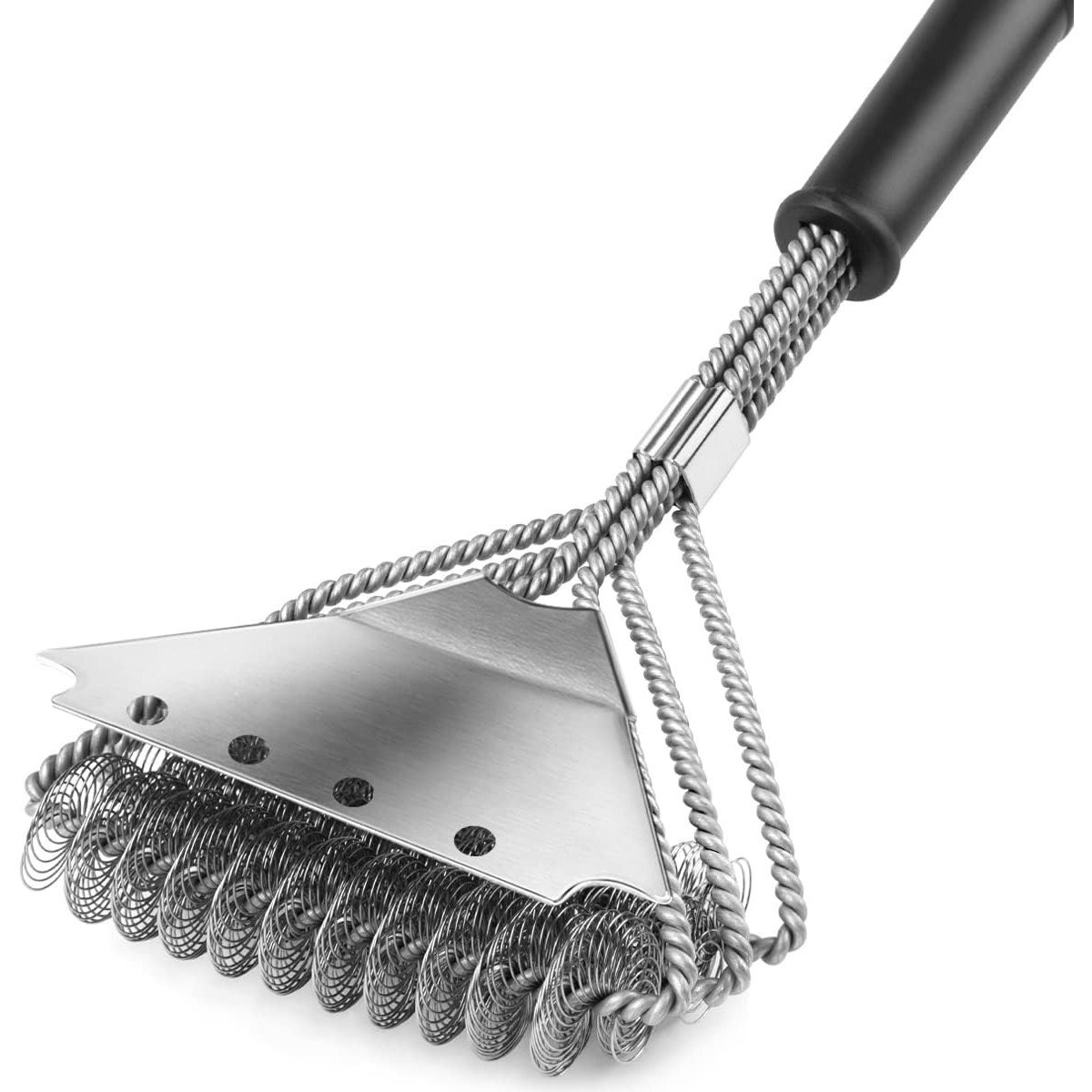 Professional Grill Brush Cleaning Brush 45cm Grill Cleaner Scraper Steel Brush Set
