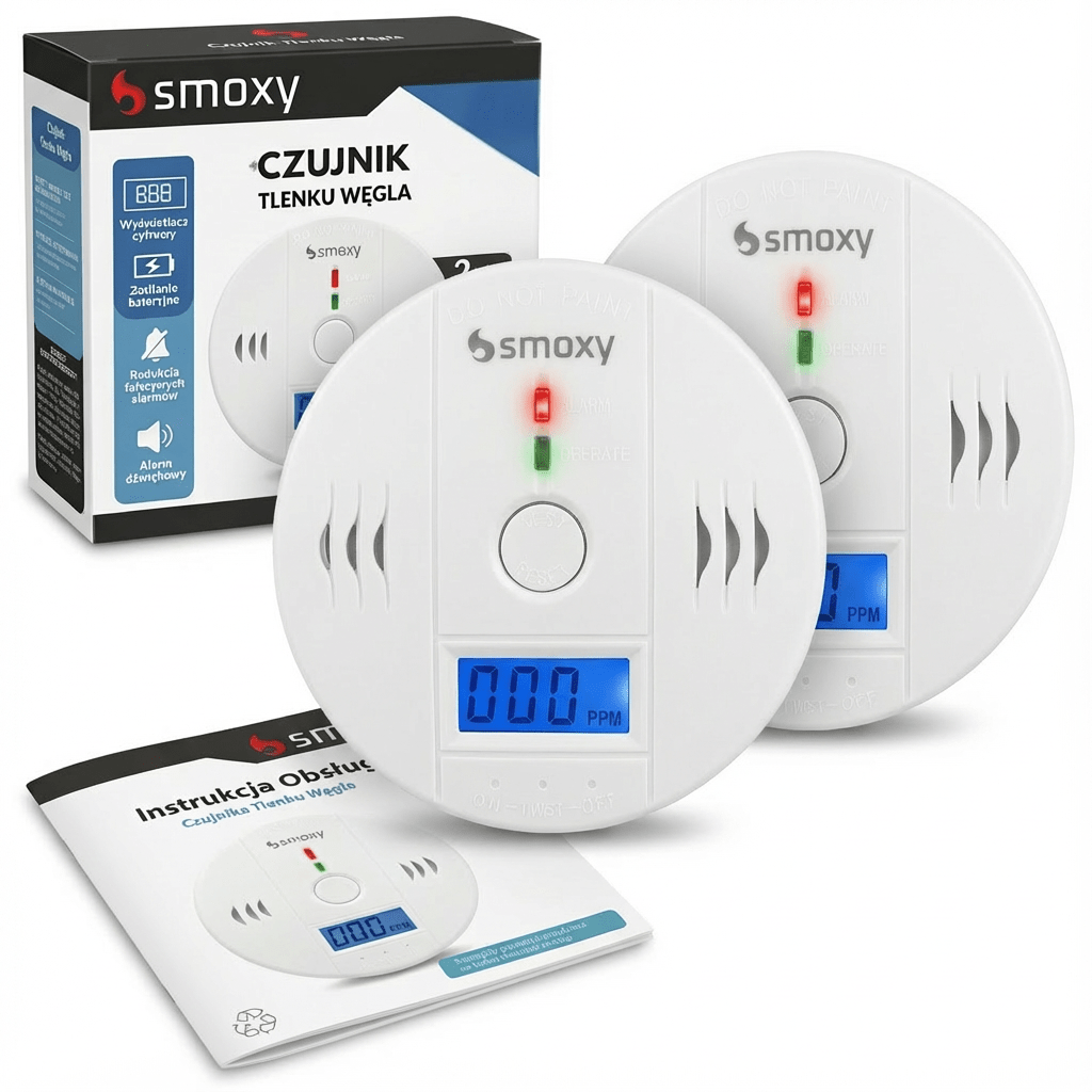 TEMU 2pcs Set Certified Carbon Sensor, Carbon Detector, Detector, Long Device Life, Mini Carbon Detector, Digital Display, Battery Powered, Loud