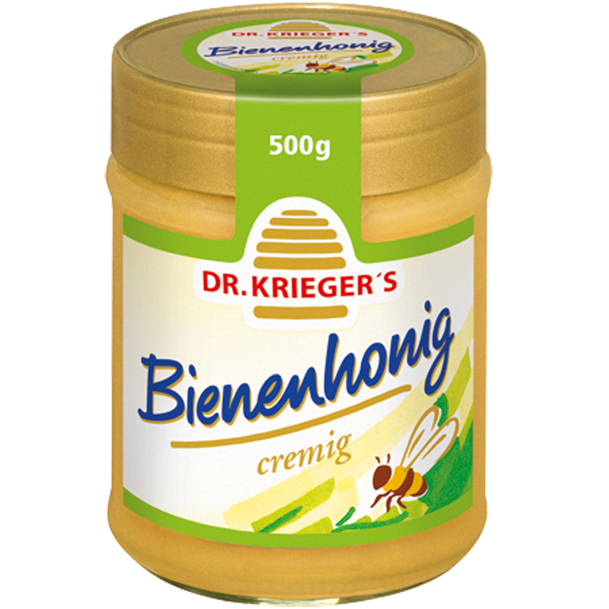 Dr. Krieger's Creamy Sweet Bee Honey, Smooth And Spreadable In A 500g Glass