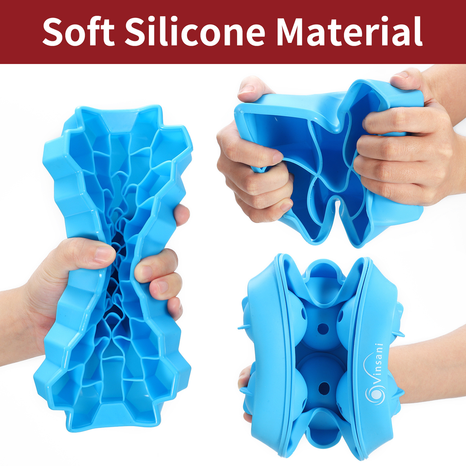 3 Pack Ice Tray with Removable Lid
