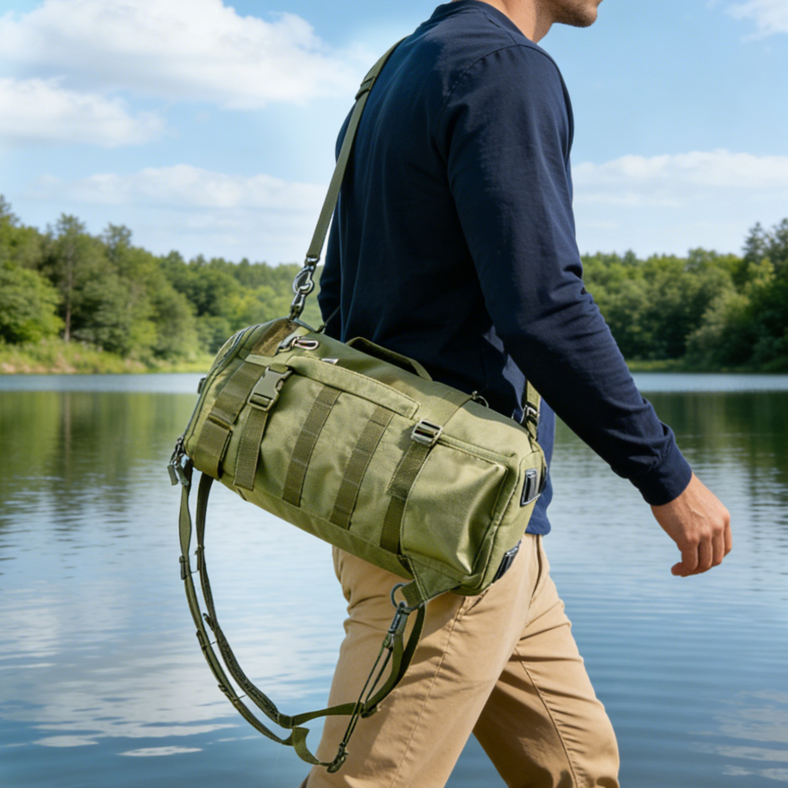 Versatile Outdoor Fishing Backpack for Travel & Picnics