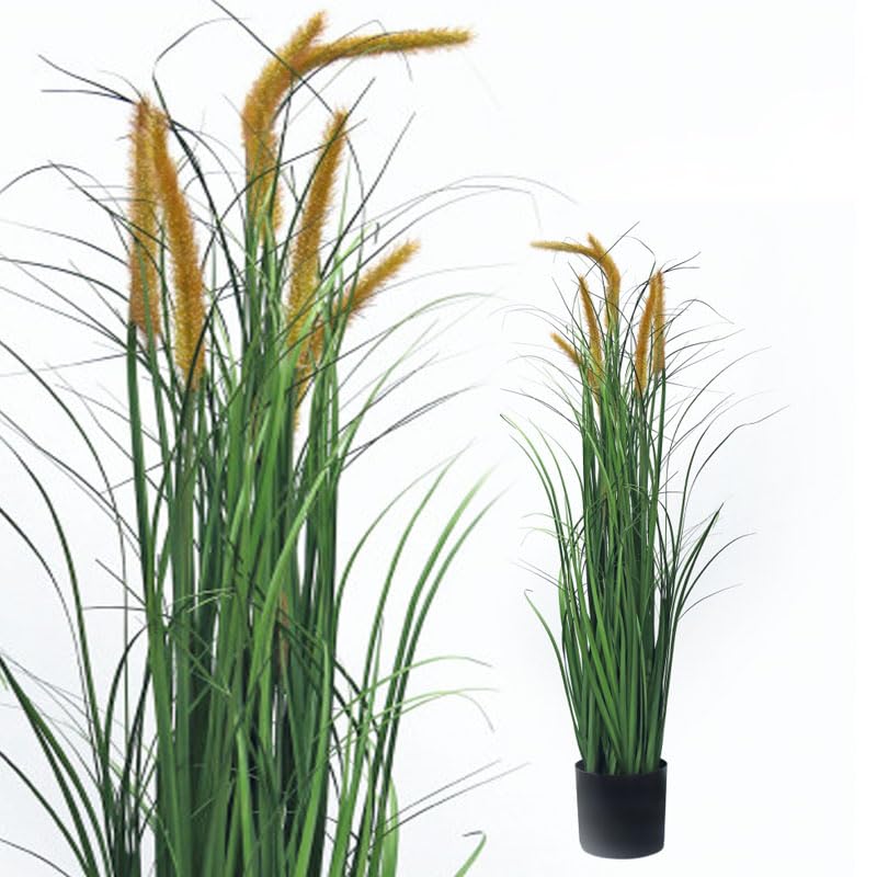100 Cm Artificial Pampas Grass - Realistic Grass, Decorative Feather Grass Plant