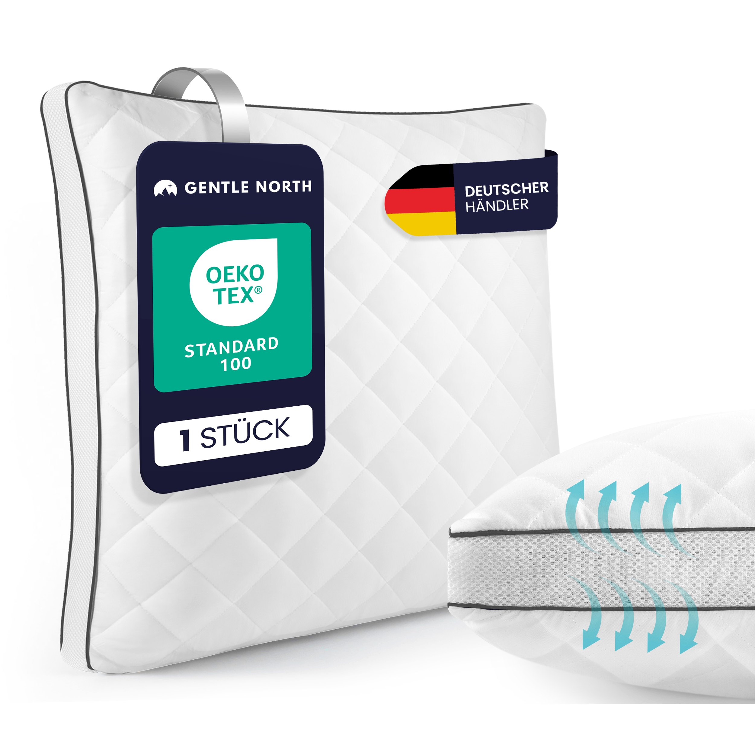 Hotel-quality Pillow - Luxury Fluffy Sleeping Pillow, Well-filled, Suitable For Allergy Sufferers - 60° Washable