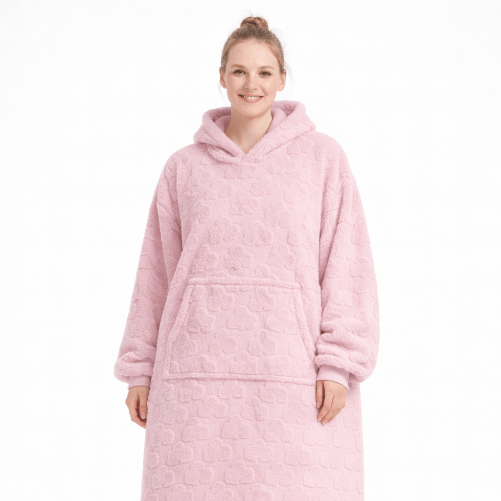 TEMU KingnetStore - Sudadera con Capucha de Forro Polar para Mujer y Hombre, Diseño Relieve de , Extra y , con Bolsillo Grande Bolsillo – Ponible de
