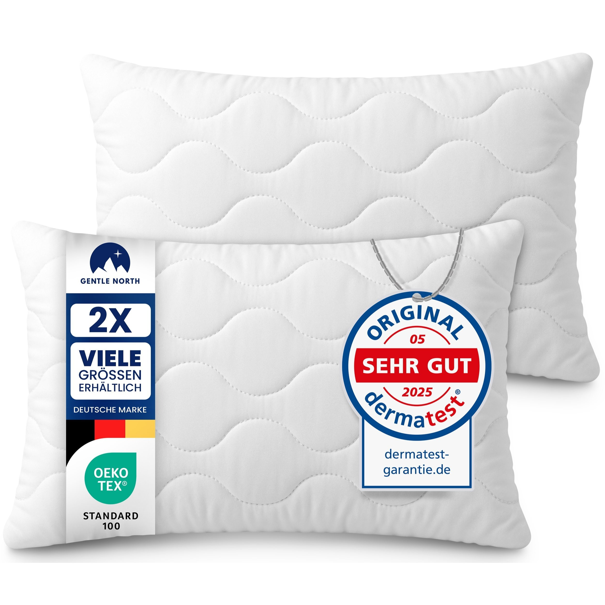 TEMU Gentle North Pillows - 2-piece Set Of Pillows For Bed And As Decorative Pillows - With Zipper For Filling - Sofa Pillows - Decorative Cushions