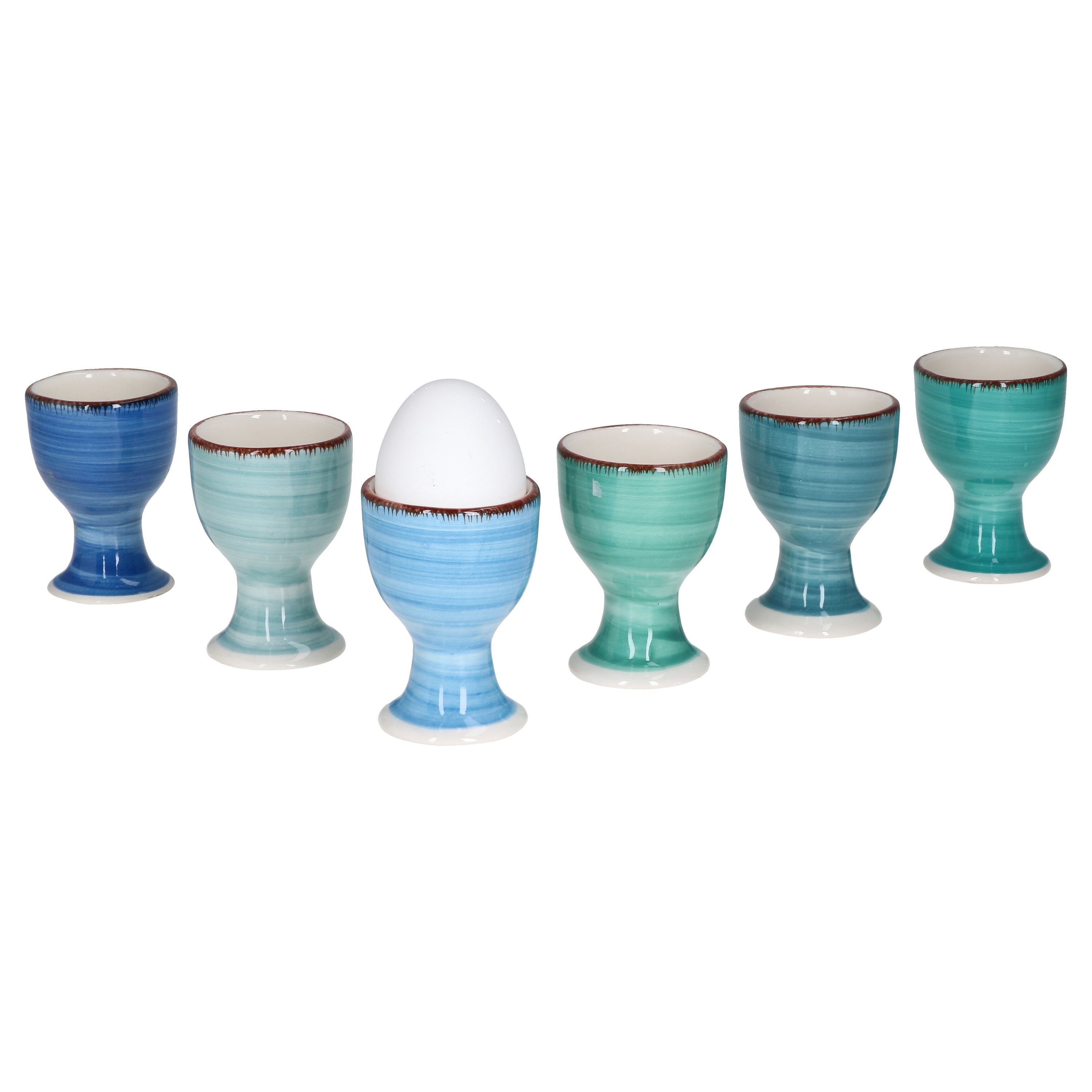 E-shop 6er Set Eierbecher Blue - 24327040