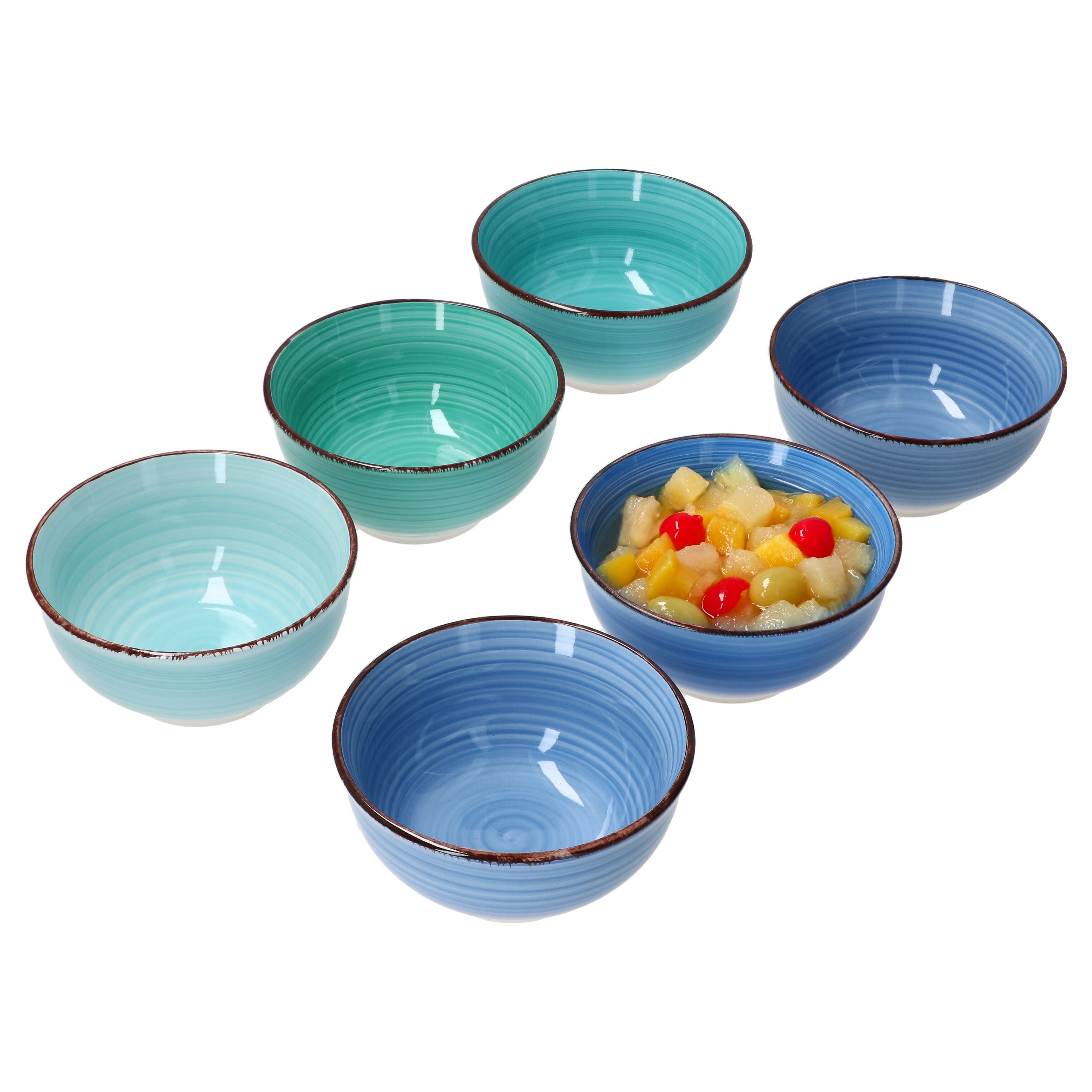 6pcs Snack/dip Bowl Set 12cm Blue - 24327034
