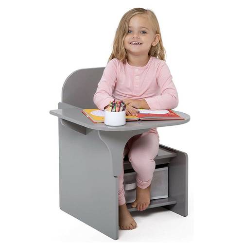 2 in 1 wooden children table with chair table and chair set with storage for toys books suitable for kids children toddlers boys girls
