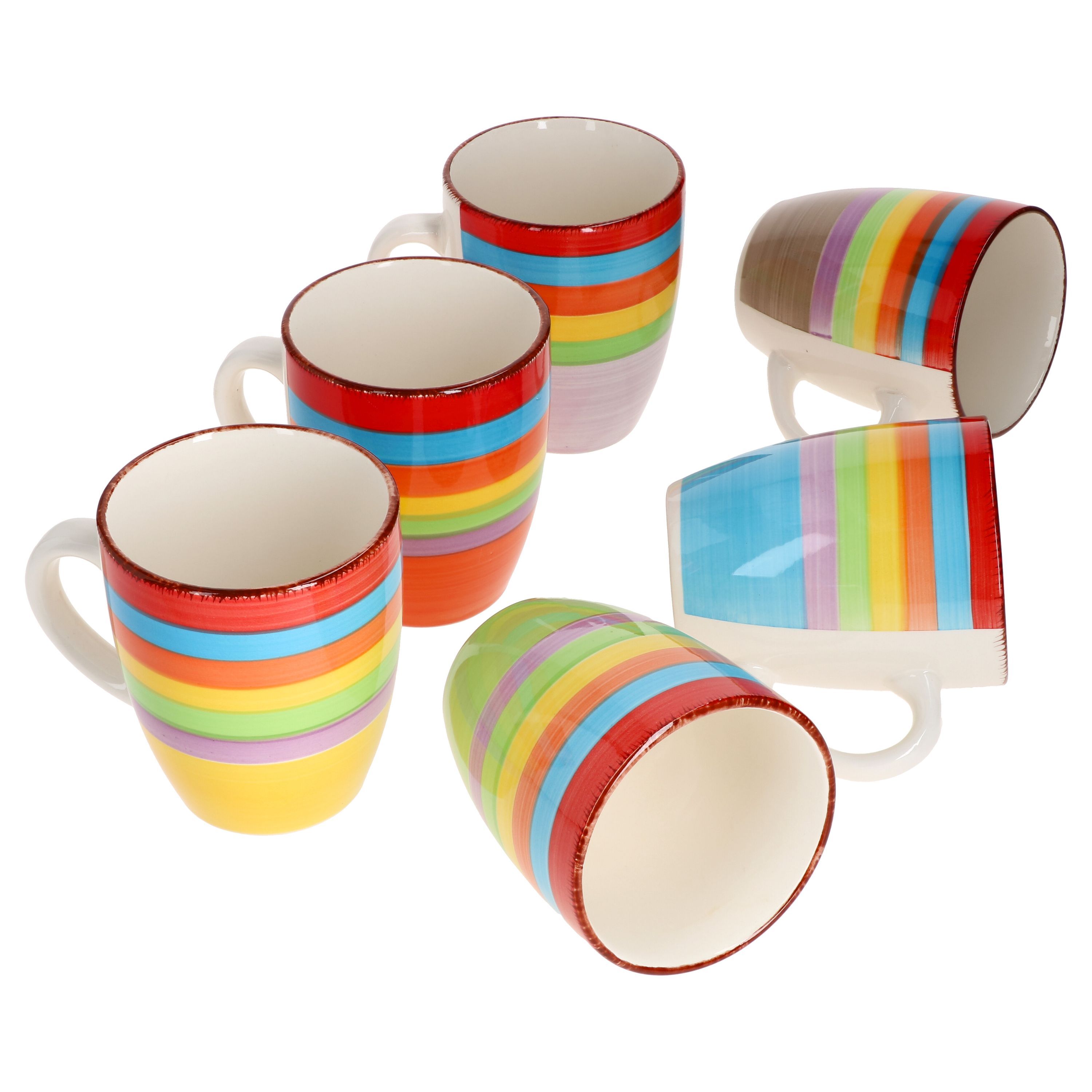 6pcs Set Of Coffee Cups Ibiza Rainbow Summer - 24326544