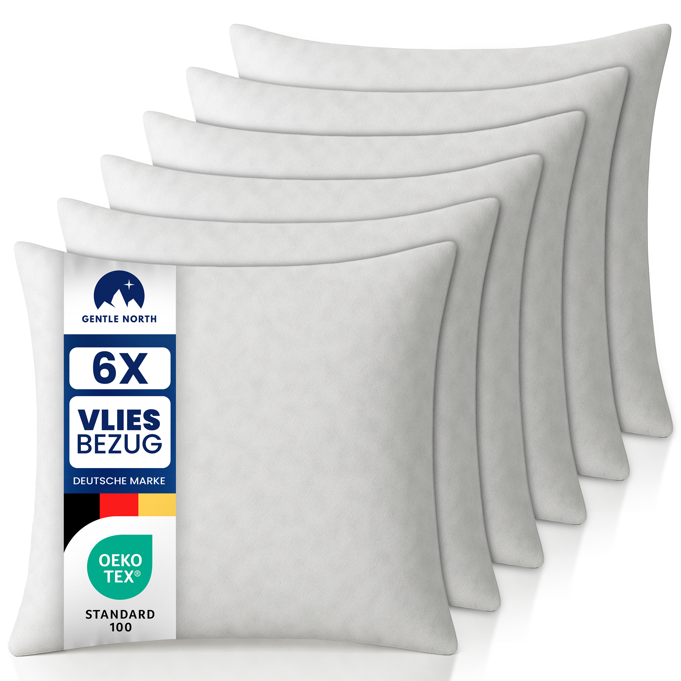 Pillow Set Of 6 - Bed And Decorative Pillows - Polyester Filled Cushions - Sofa Pillows - Decorative Cushions For Couch And Sofa - Washable Up To 40° - White