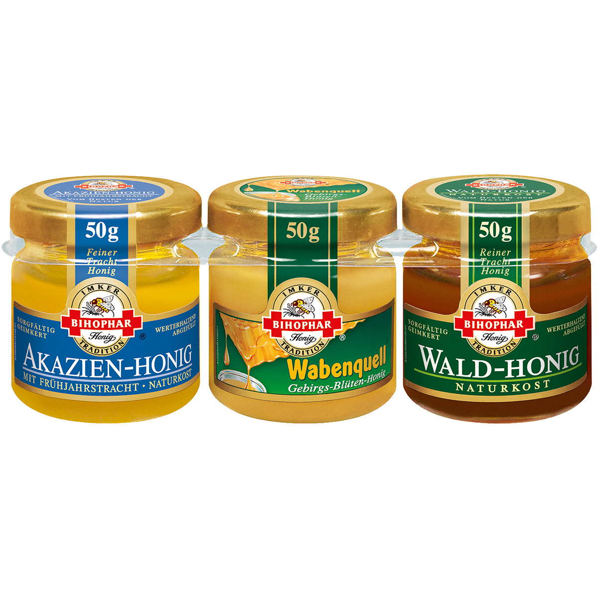 Beekeeper's Breakfast Trio Acacia Honey Forest Honey Mountain Flowers 3x50g