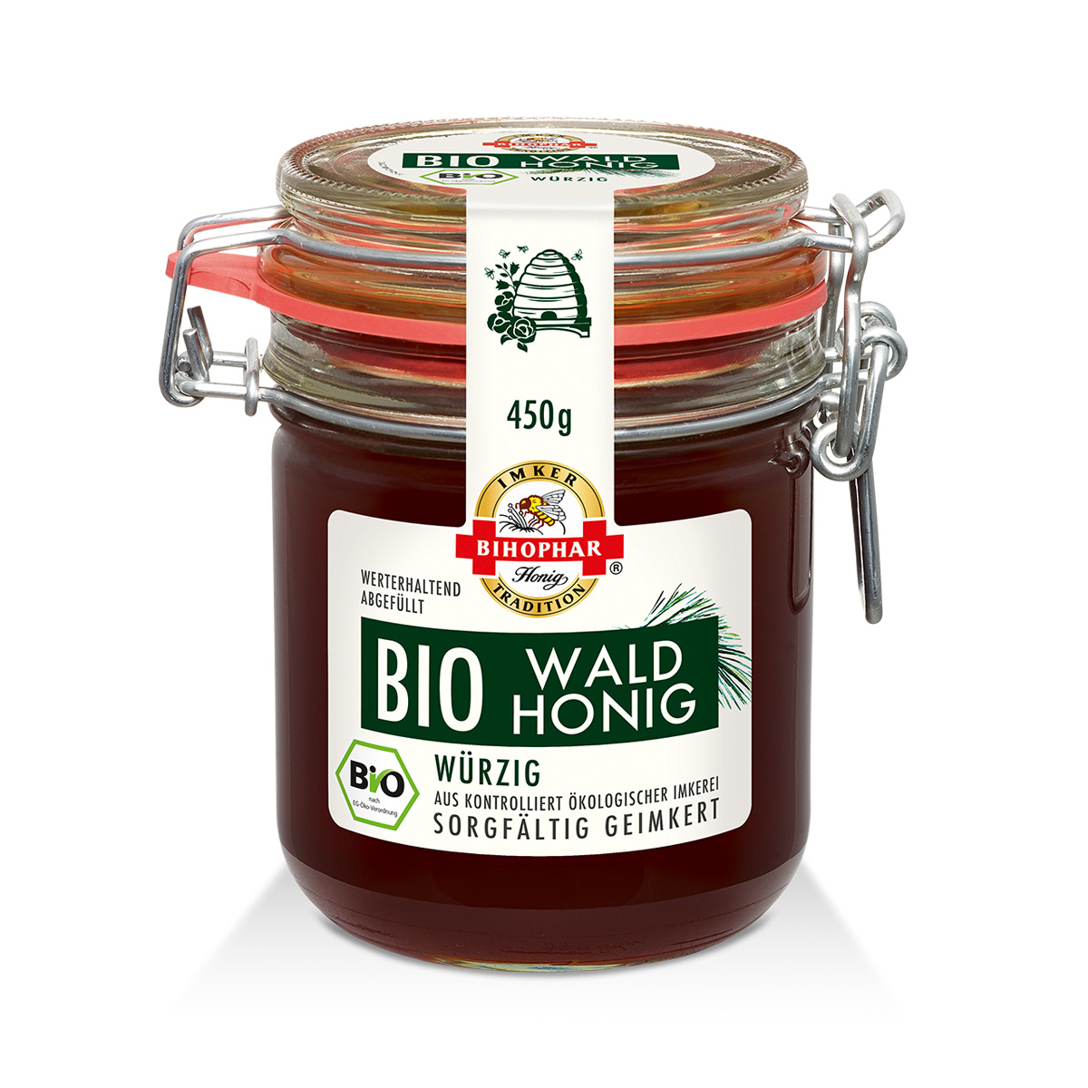 Bihophar Bio Forest Honey Liquid In A Bulb Glass With A Delicate Spice 450g