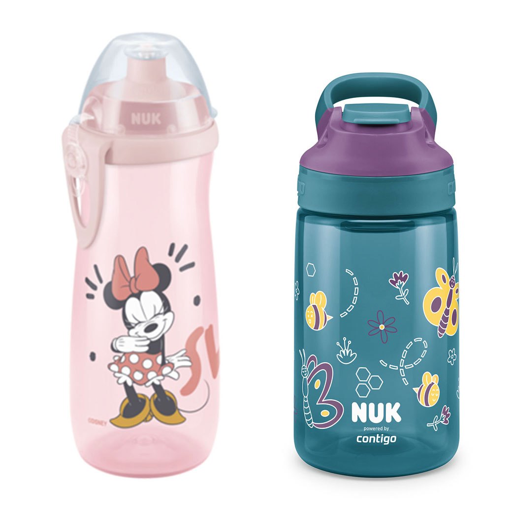 Nuk Sports Cup Pink 450ml + Nuk Contigo Easy , (purple) 420ml (2-pack)