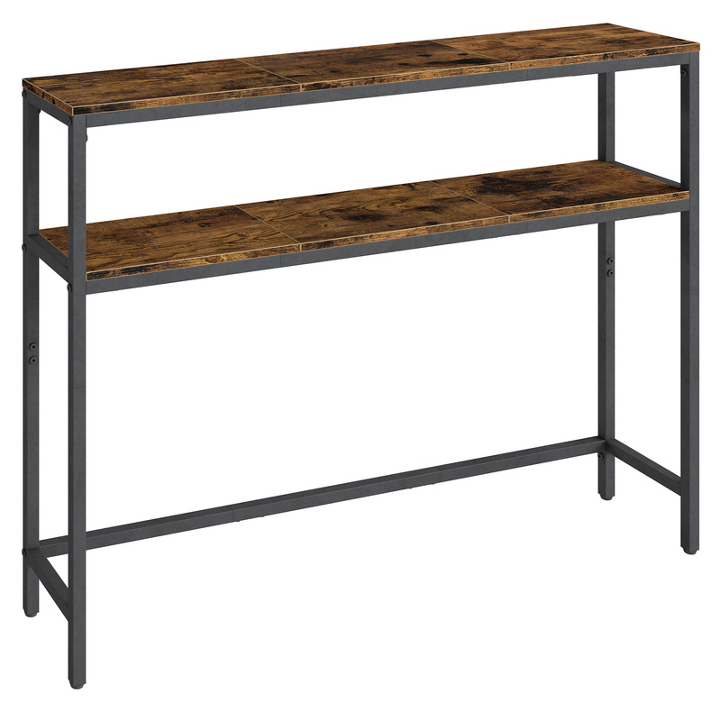 TEMU Mesa de entrada, mesa auxiliar, 2 niveles, 2 estantes, 20 x 100 x 80 cm, adecuada para salón, pasillo, pasillo
