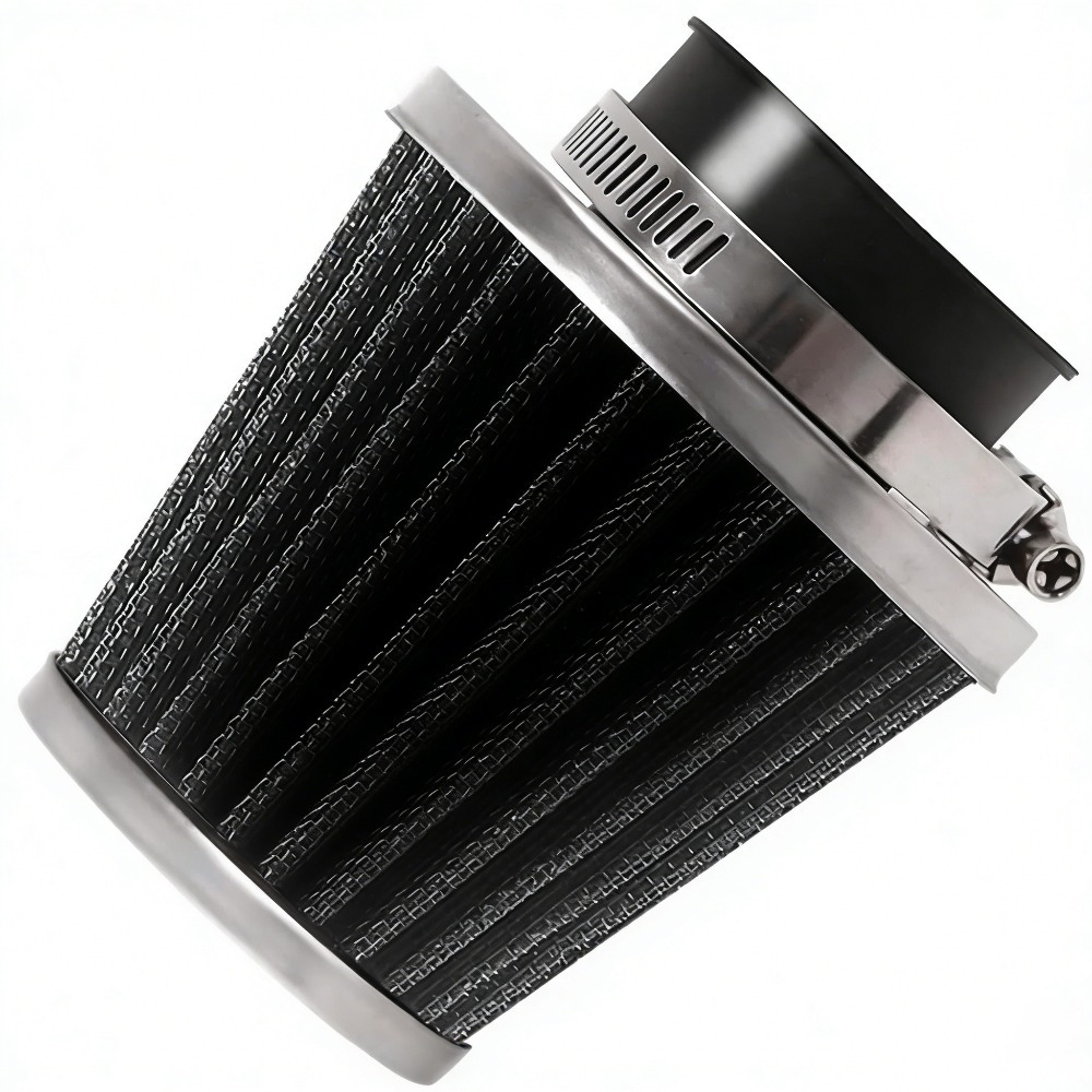 Image of Universal Motorcycle Sport Air Filter 52mm 53mm 54mm | Washable Power Filter With Stainless Steel Mesh | For Carburetors, Scooters, Atvs, , Motocross (1 Piece)