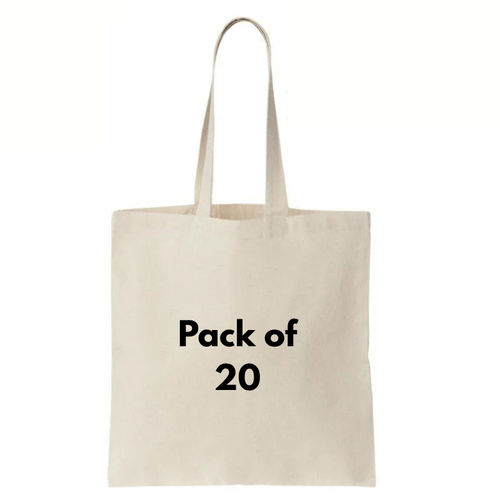 20pcs cotton tote bags blank reusable cotton bags with handles ideal for printing sublimation diy crafts grocery shopping gift event use pack of 20