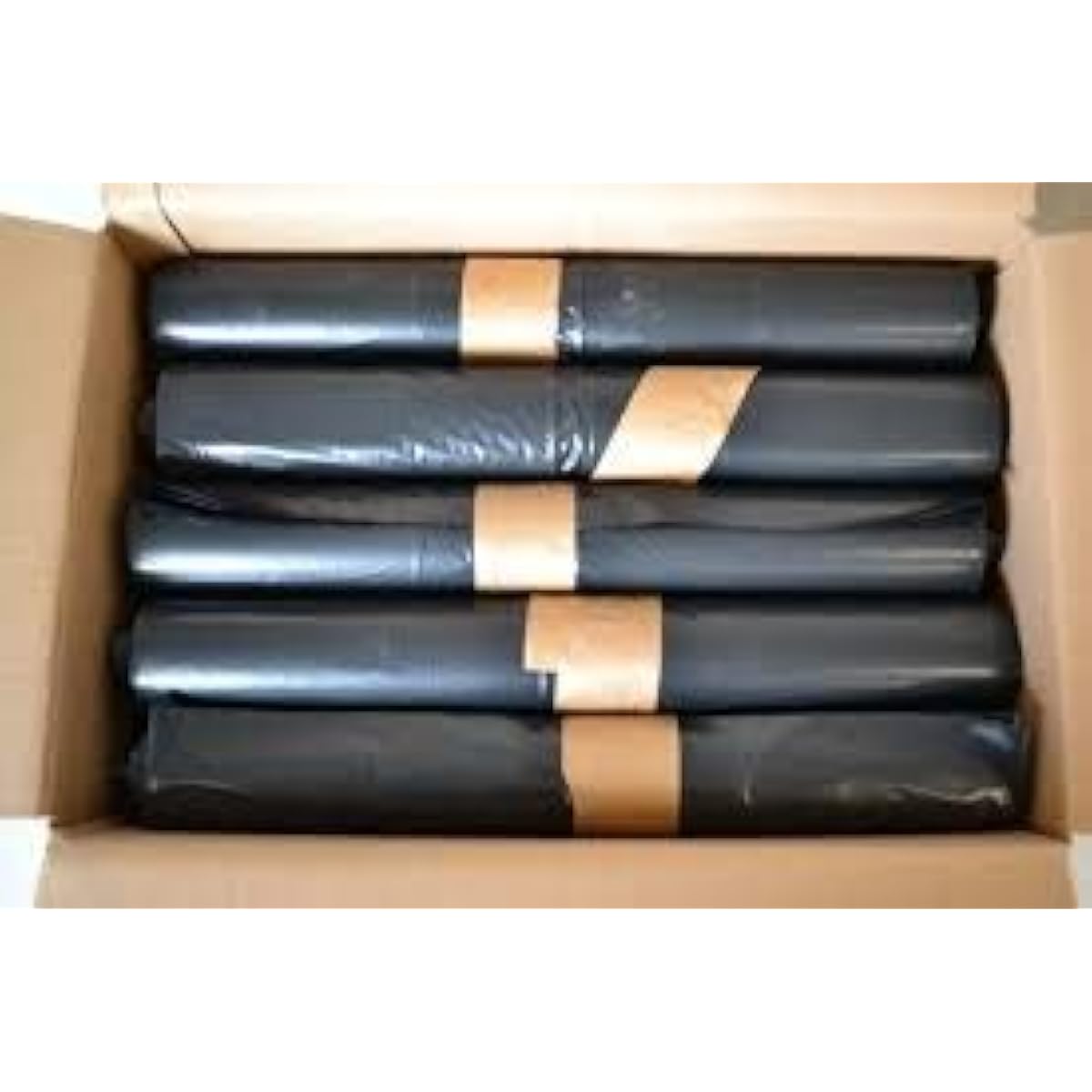 TEMU Le Plus de 100 Sacs Poubelle Grande 130L - de Fermeture, Ultra 65µ, , Noir Opaque