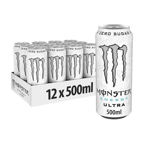 white zero 1x12x500ml light energy drink