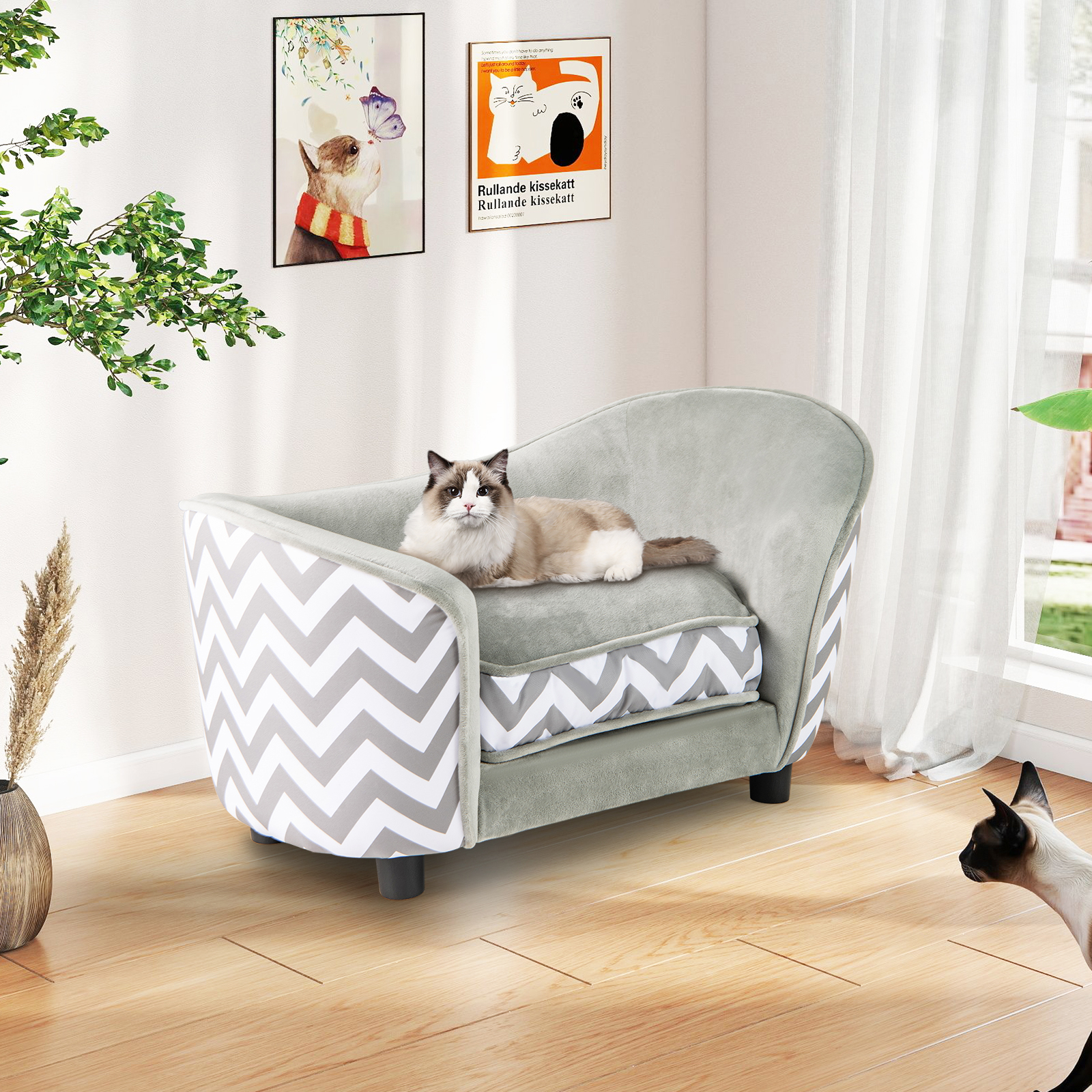 Pet Dog Sofa, Orthopedic Pet Dog Bed, Couch Comfortable With Removable And Washable Cushion For And Cats