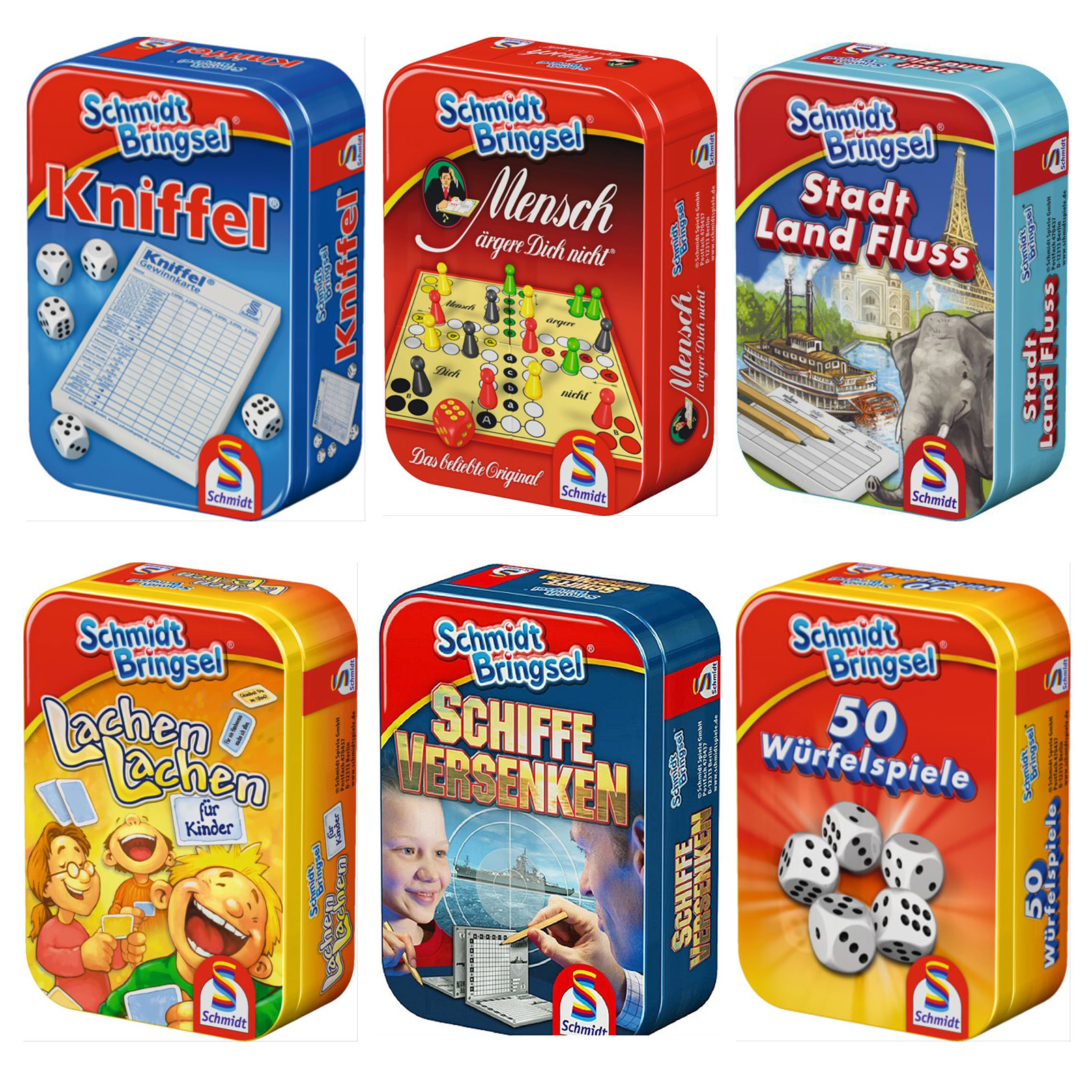   51055 bundle sort     6 different   games in a metal box