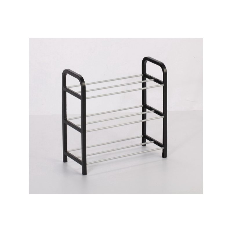 Image of Shoe Rack For Up To 6 Pairs Of Shoes, 40x19x42 Cm, Shoe Storage Shelf, Easy Assembly - No Drilling Required - Simply Snap