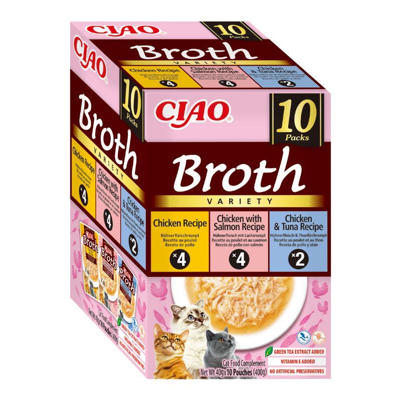 TEMU Cat Broth Multipack: Chicken, Salmon, And Tuna Recipe (10 X 40 G)