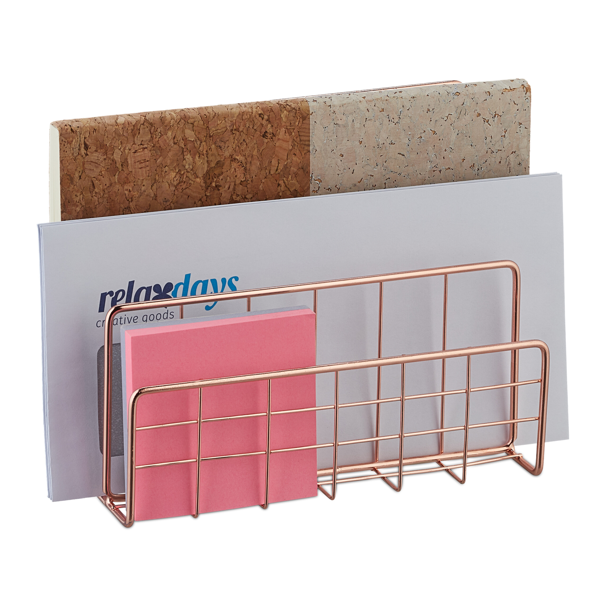 Image of Document Holder In Rose Gold - (w)17.5 X (h)14 X (d)8 Cm