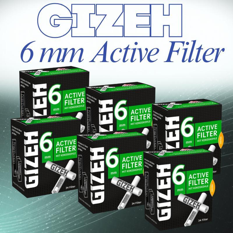Active Filter 6 Mm Activated Carbon, 6 Boxes Of 34 Pieces Each