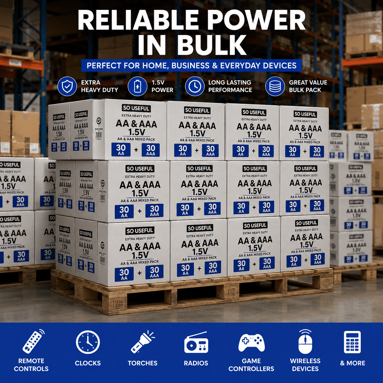 AA & AAA Batteries Mixed Pack, Long Lasting 1.5V