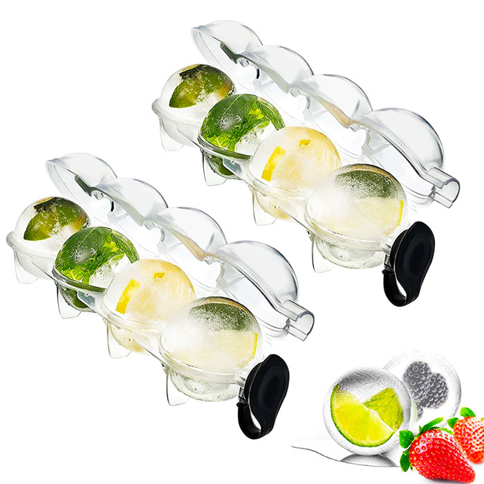 Image of Ice Ball Maker Molds, Leak-resistant Freezer Ice Trays For Water, Juice And Fruit, 2 Pieces - Iceballs