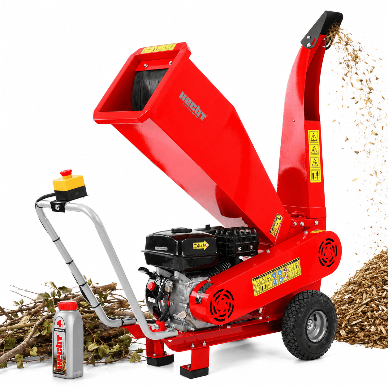 Image of Petrol Garden With 208 Cm³ And 7 - Knife Wood With Knife Roller And 2 Knives, Cm Branch Diameter, 56 Kg, For Branches, Twigs And Shrub Cutting