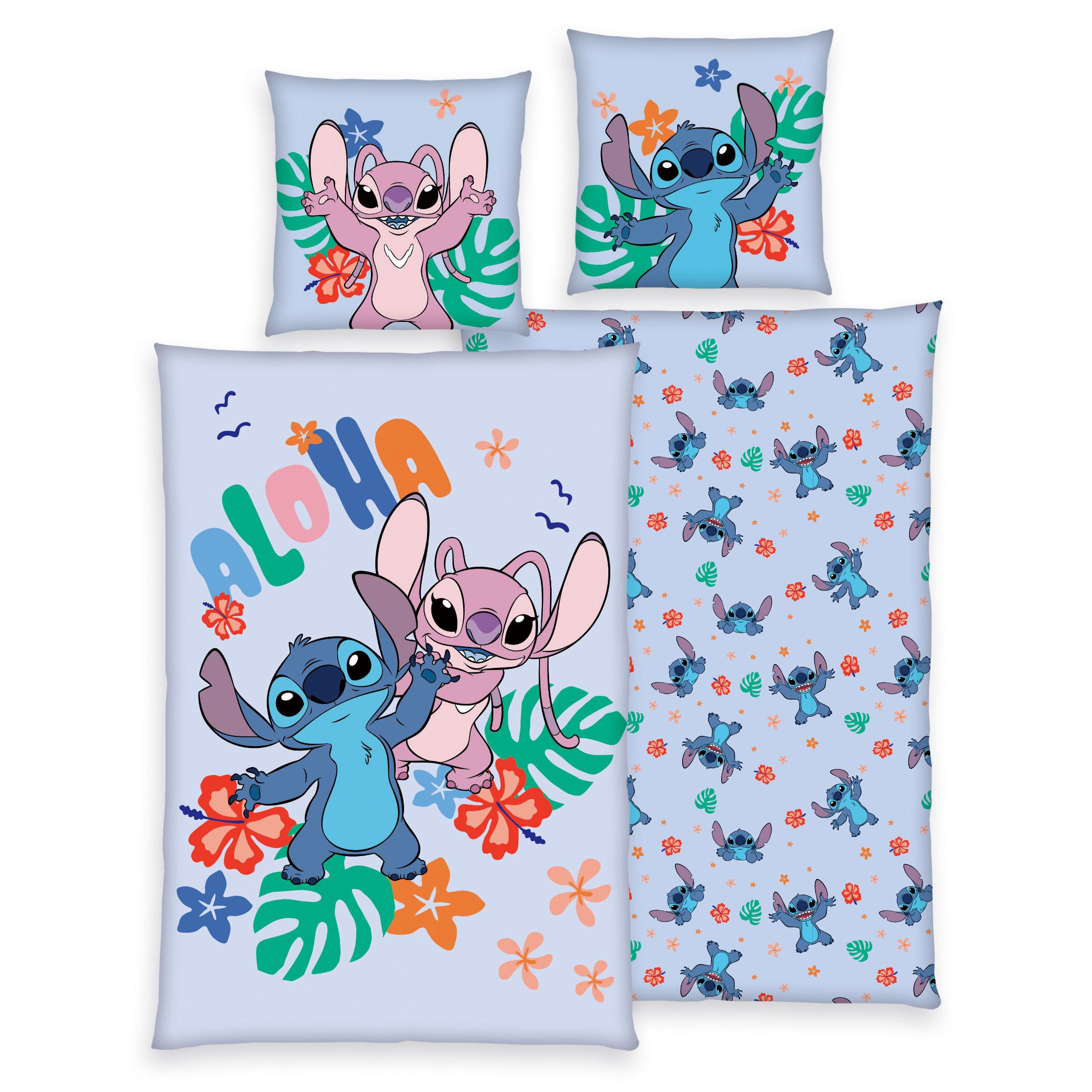 Image of & Aloha Bedding Set, 80x80 + 135x200 Cm, 100% Cotton