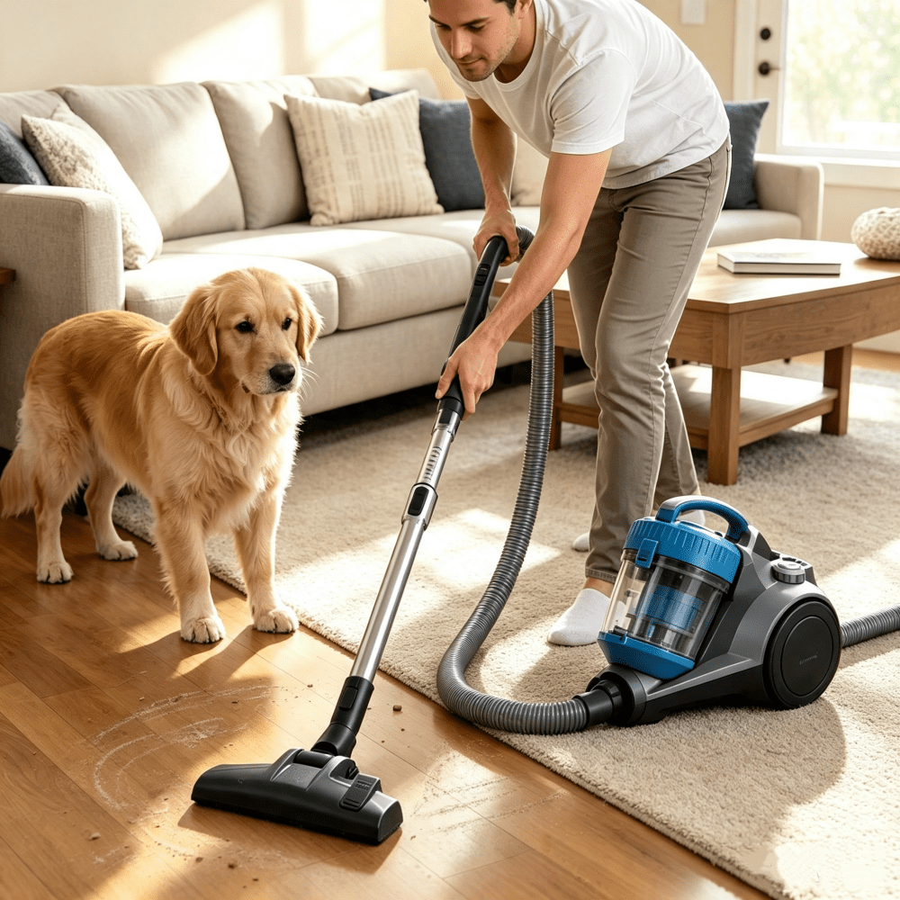 TEMU Eureka Lightweight Bagless Cylinder Vacuum Cleaner: 700w High-performance Cleaning On Pet Hair, Hardfloors, Carpets, And In Cars, 1.5l Large