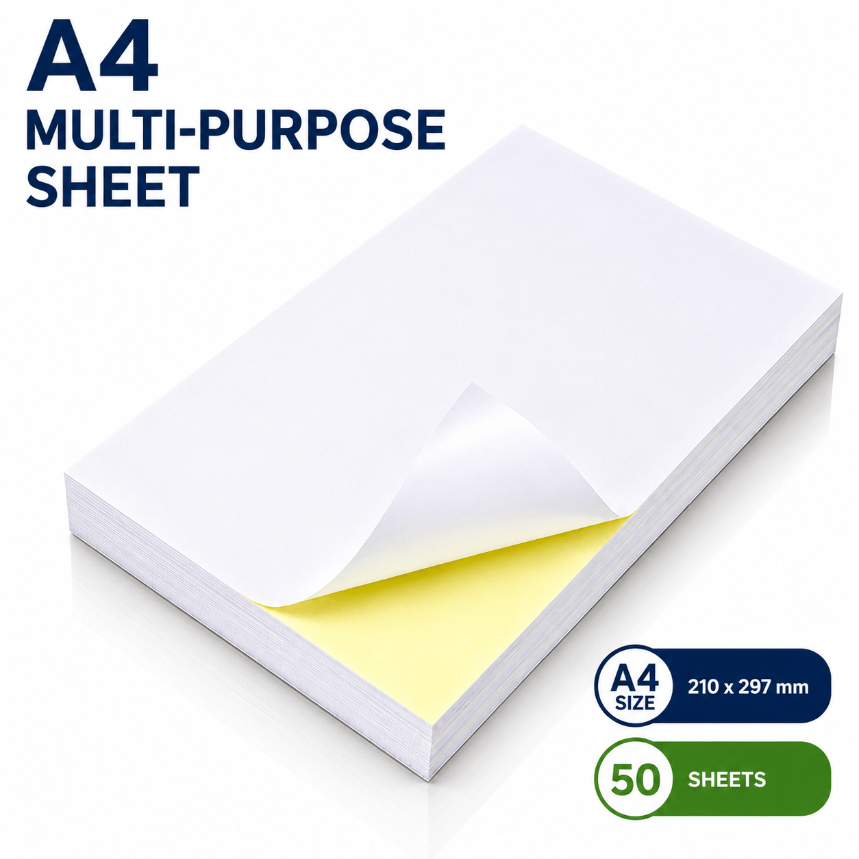 TEMU A4 Self-adhesive Label Sheets 210 X 297mm, Printable Sticker Paper, 50 Sheets