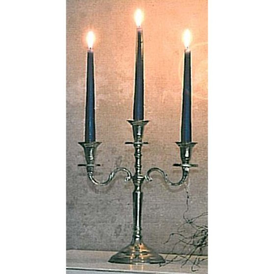 Candle Holder, Silvery For 3 Candles . 30.5 Cm