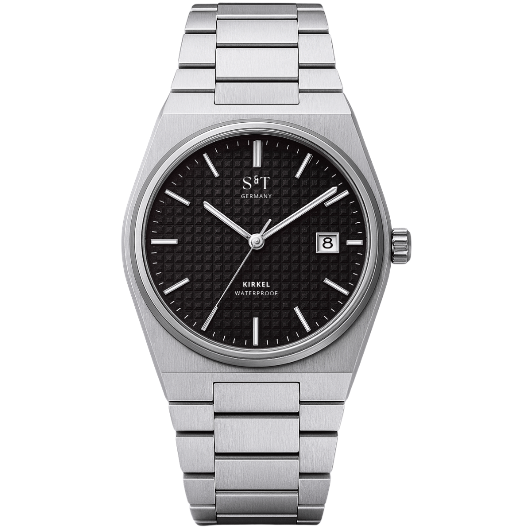 Image of Quartz Men's Watch Stainless Steel Bracelet Watch Men's Watch (gift Box (case), . Watch Box), Simple Men's Watch Metal Silver Date Waterproof 3bar