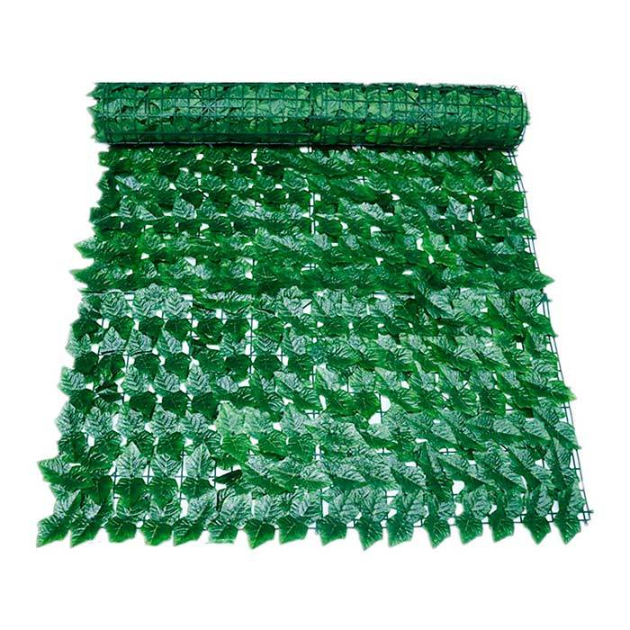 Image of 1pc Artificial Leaf Hedge Screen Privacy Fence Panel For Garden Outdoor Indoor Decor, Dark Green, X 1m