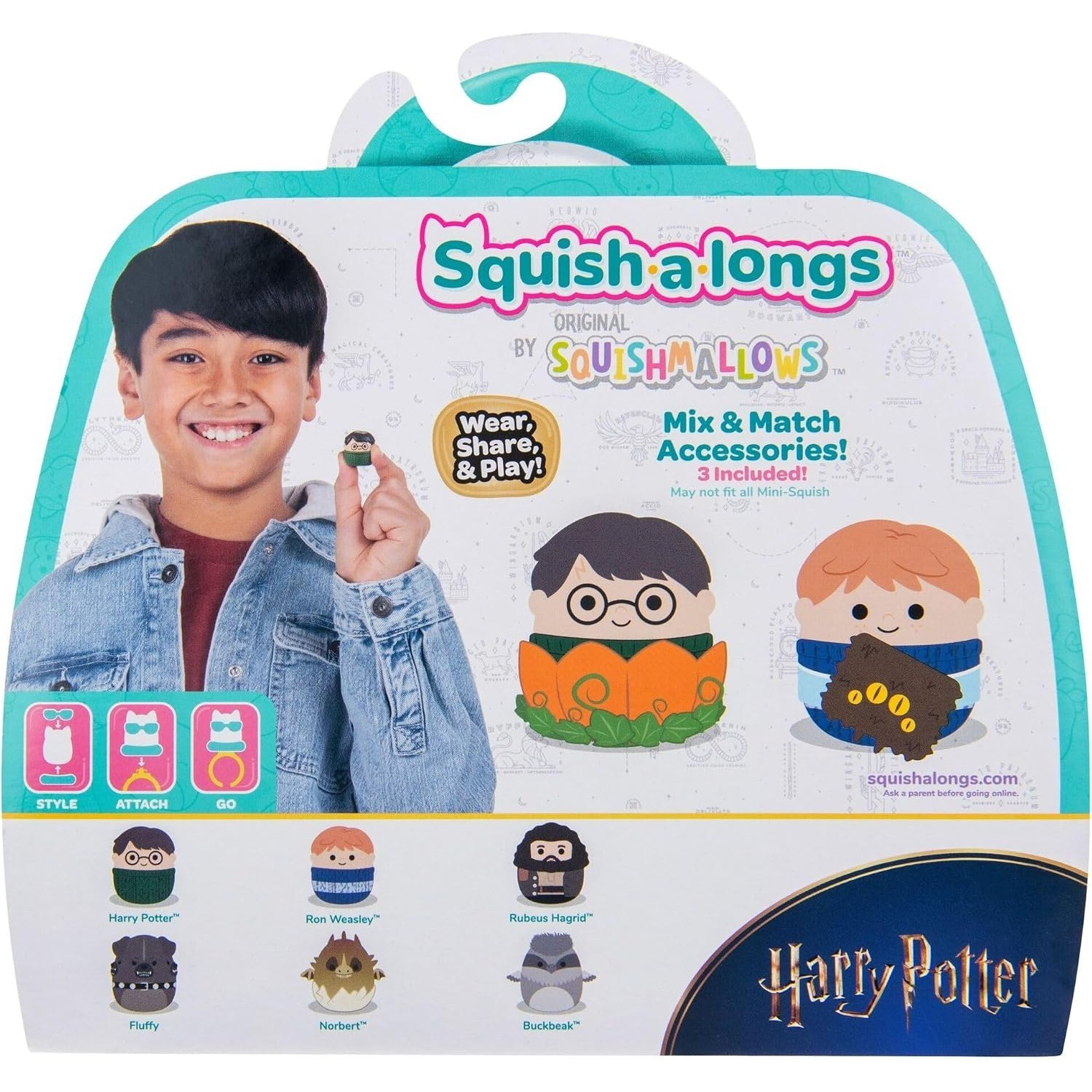 Squish-a-Longs Mini Squish Figures 6-Pack with Accessories