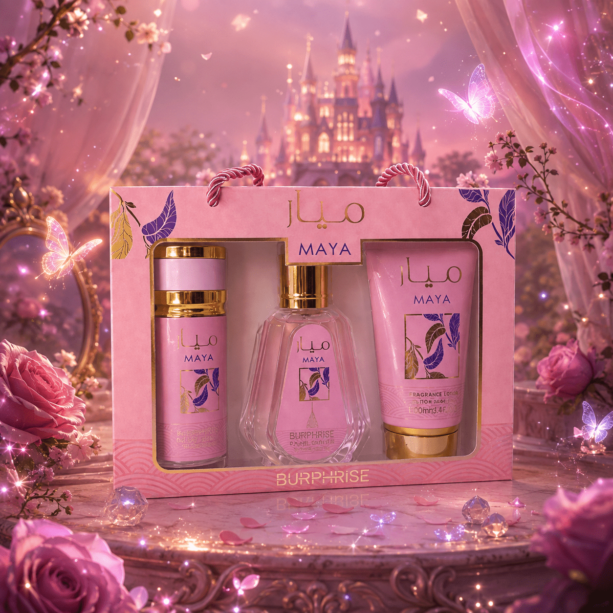 Perfume Coffret For Women – Raspberry Notes – 3pcs Gift Set