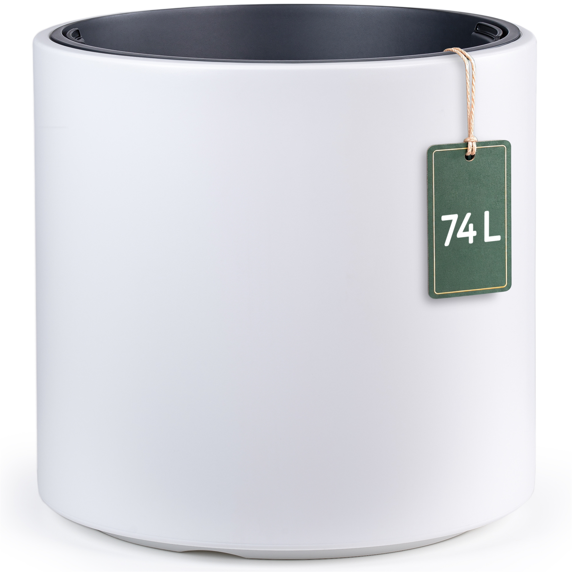 Image of Flower Pot 47 Cm Diameter With Insert – Large Outdoor Planter With 74 L Capacity, Plastic Flower Pot For Outdoors, Uv & Frost Resistant, Scratch Resistant, For Indoor, Balcony, Terrace & Garden