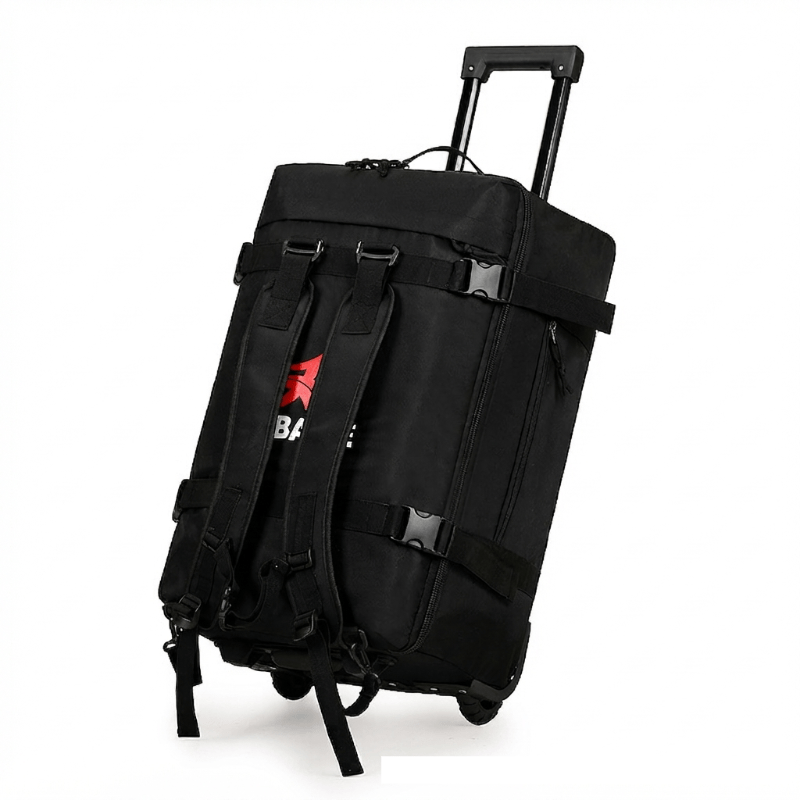 Image of Medium-sized Rolling Suitcase Luggage, Convertible Backpack, With Sturdy Base, , For Travel, Airport, And Transport