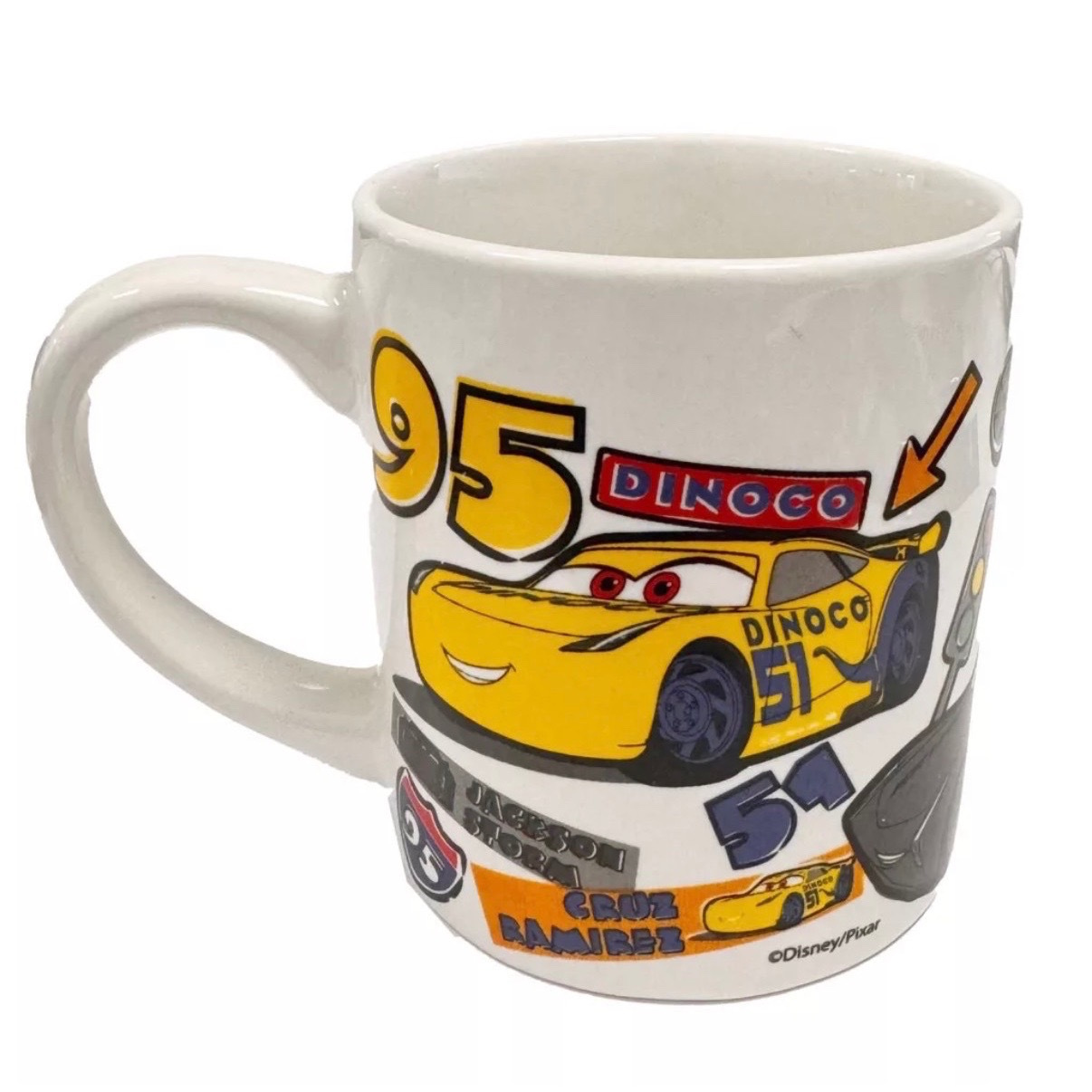 Image of Cars Stickers Porcelain Mug 235 Ml (8 Oz) In Gift Box