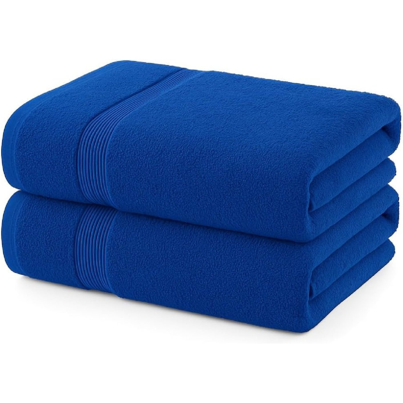 TEMU Pack Of 2 Large Jumbo Bath Sheet Towel Set (75 X 150 Cm) 500 Gsm-100% Cotton Bath Sheet Towels Quick Dry & Absorbent