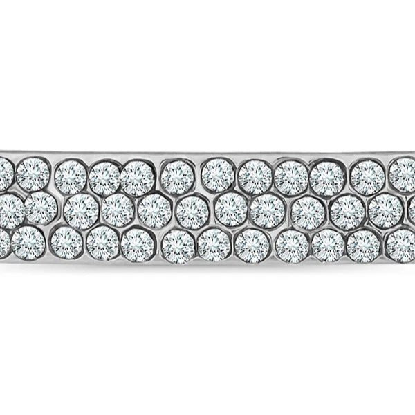 Women's Elegant Adjustable Slider Bracelet with Sparkling Stone Accents
