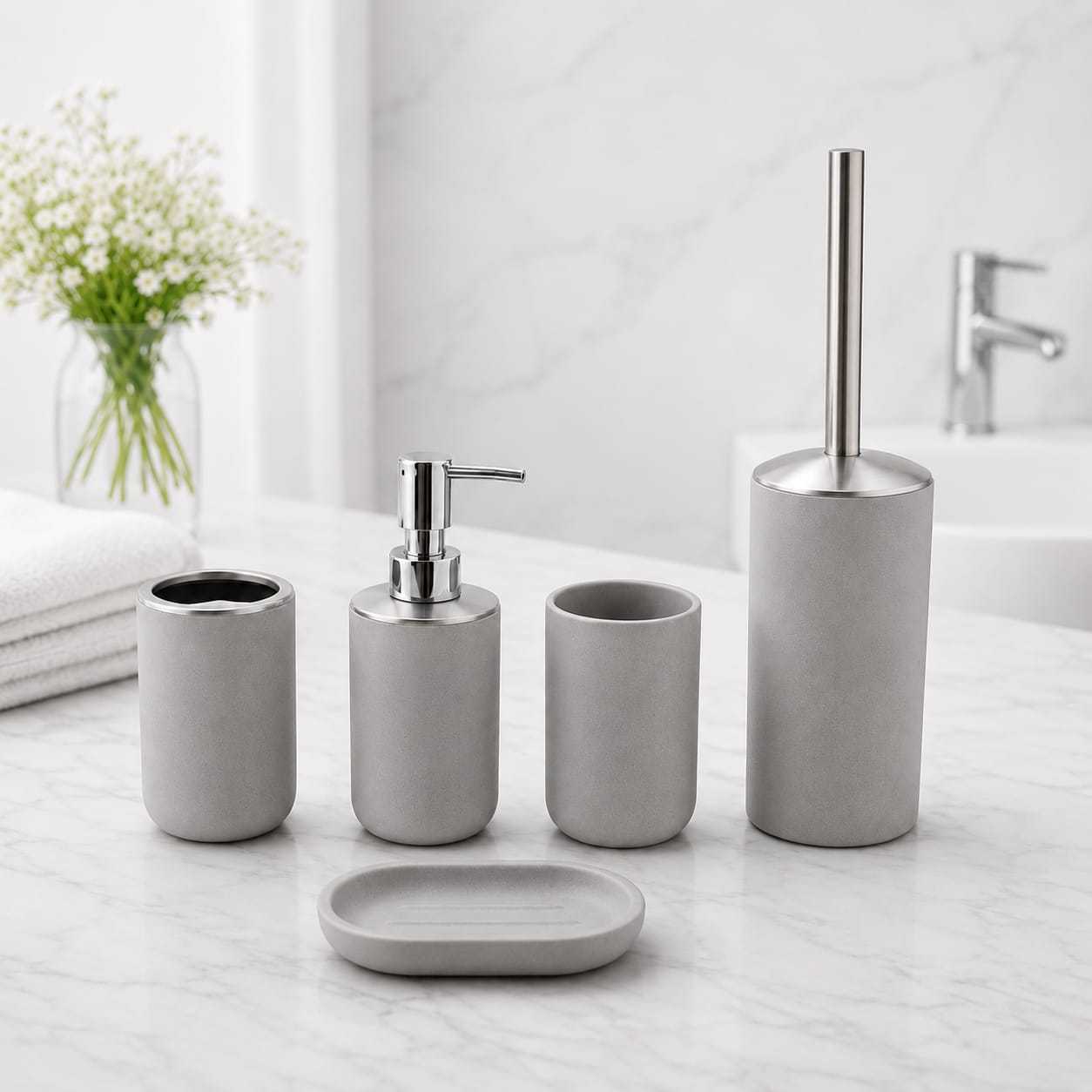 TEMU Set de Accesorios de Baño 5 Piezas